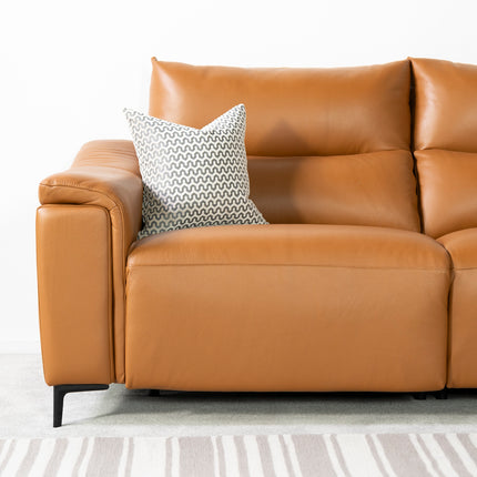 Dohar 3 Seater Leather Power Recliner Sofa