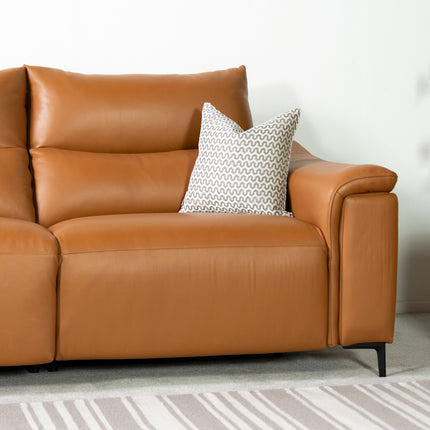Dohar 3 Seater Leather Power Recliner Sofa