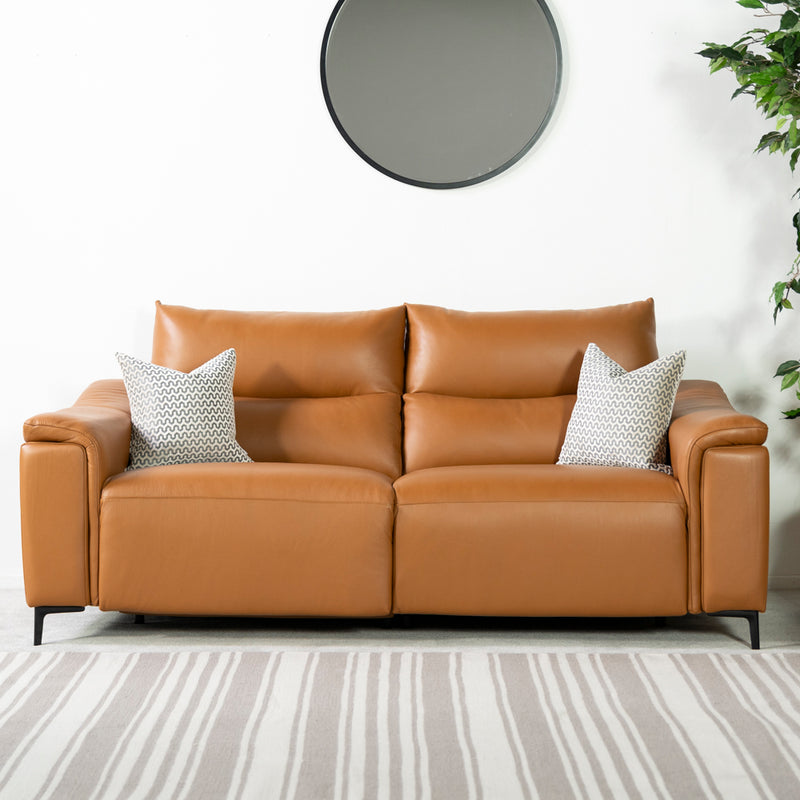 Dohar 3 Seater Leather Power Recliner Sofa