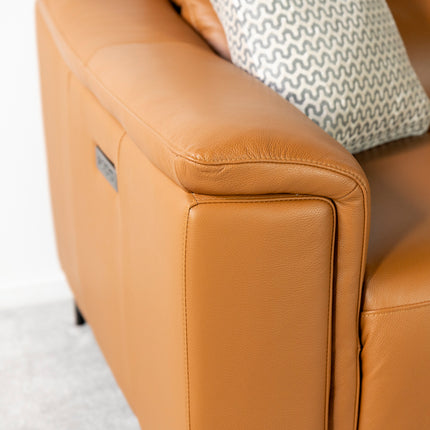 Dohar 3 Seater Leather Power Recliner Sofa