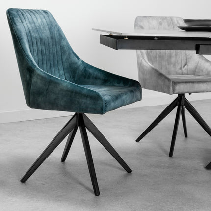 Olympia Light Grey Matt Ceramic Extendable Dining Table (160cm-240cm) & 6 Aiden Dining Chairs