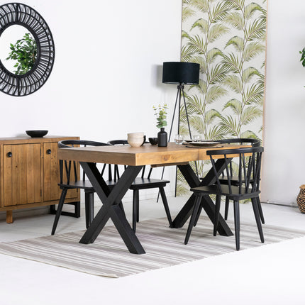 Brooklyn Light Extendable Cross Leg Dining Table (140cm - 180cm)