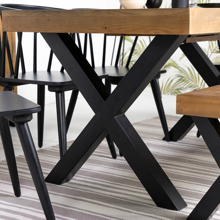 Brooklyn Light Extendable Cross Leg Dining Table (140cm - 180cm)