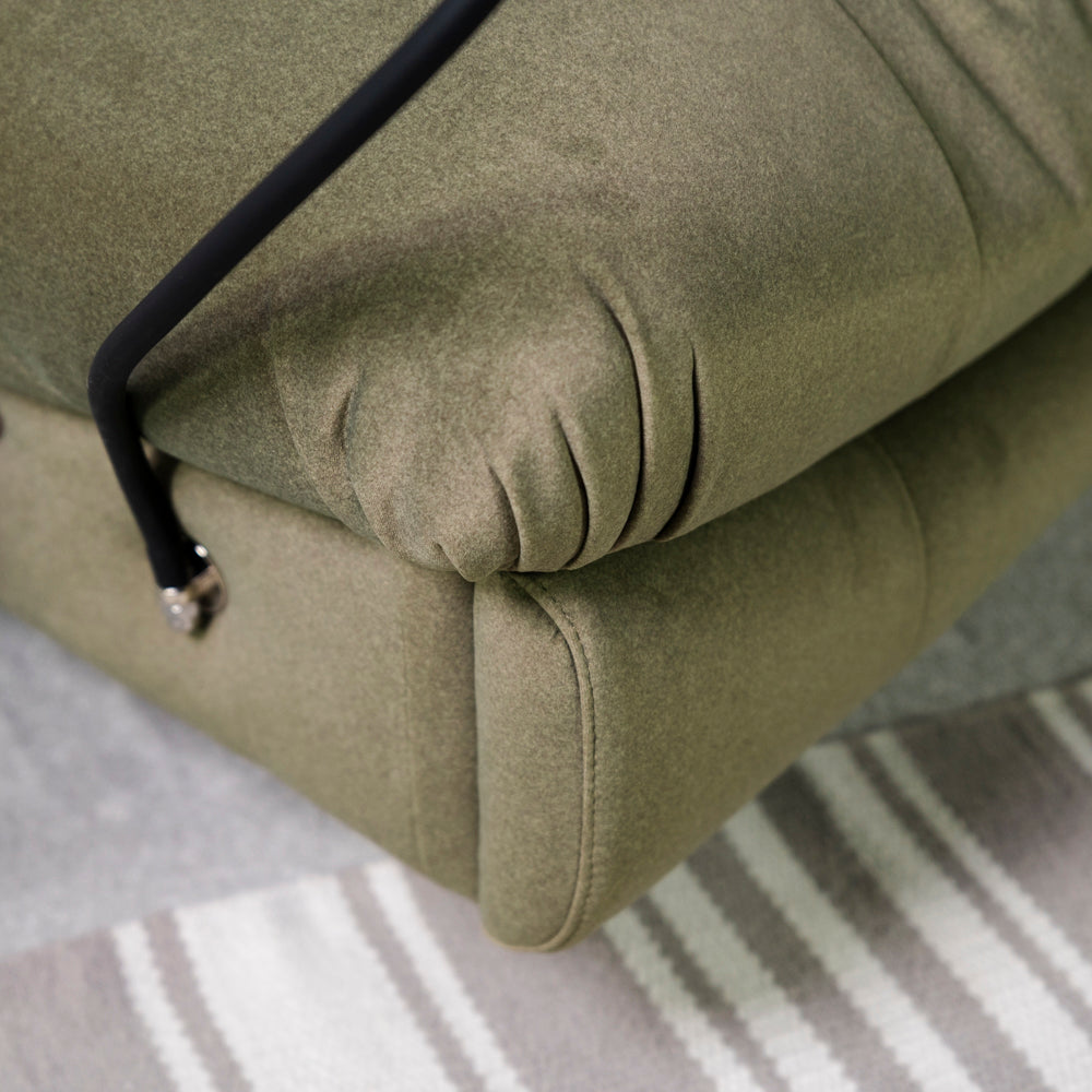 Chill Swivel Rocker Power Recliner Chair - Olive Green