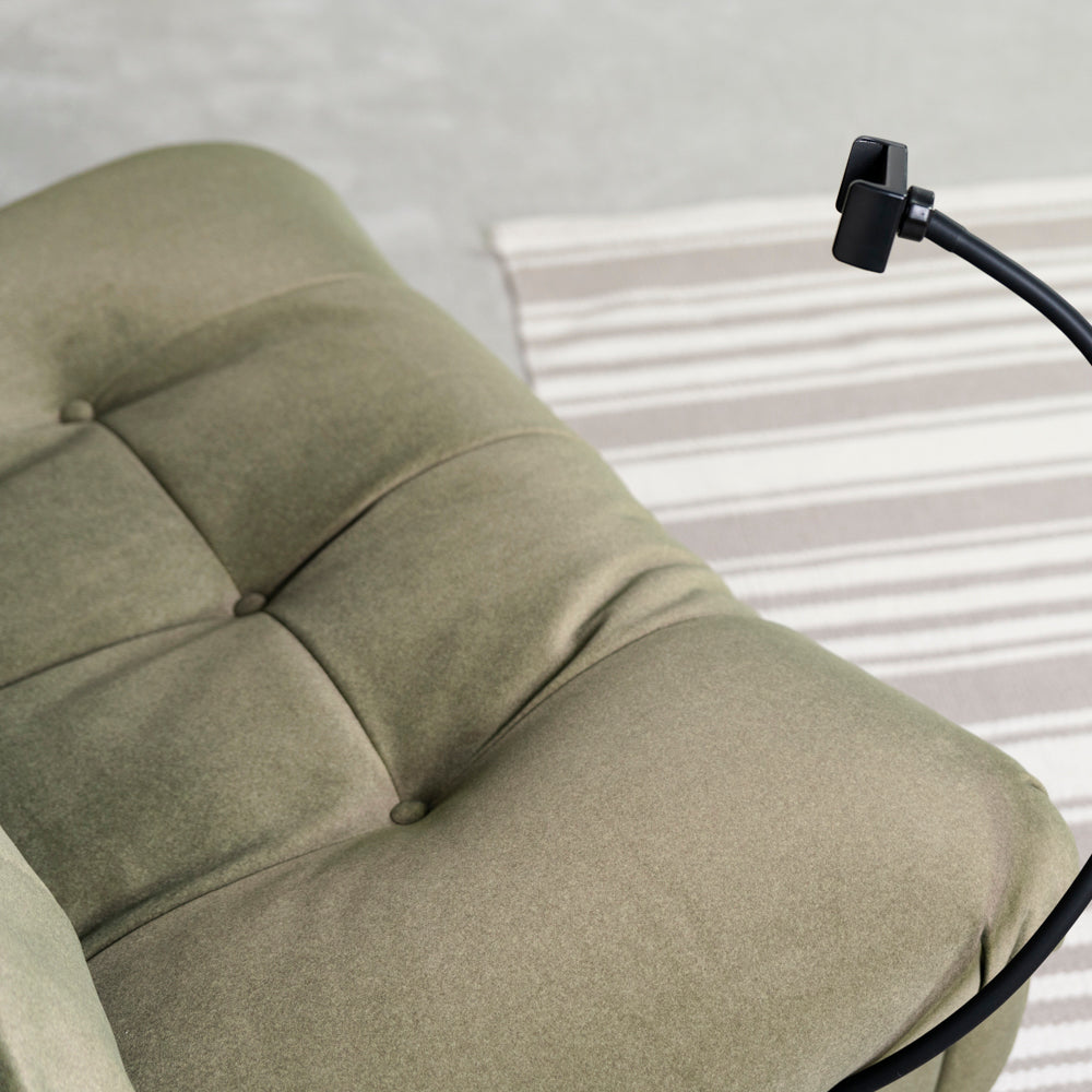 Chill Swivel Rocker Power Recliner Chair - Olive Green