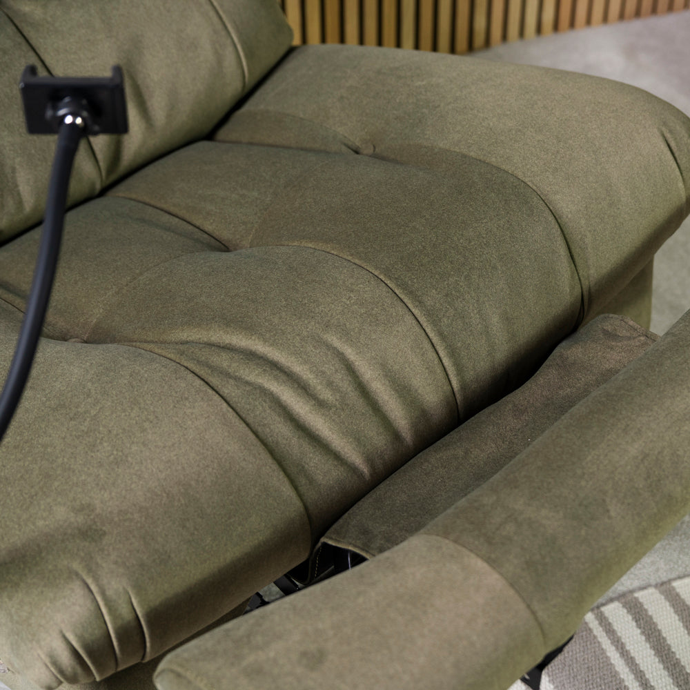 Chill Swivel Rocker Power Recliner Chair - Olive Green