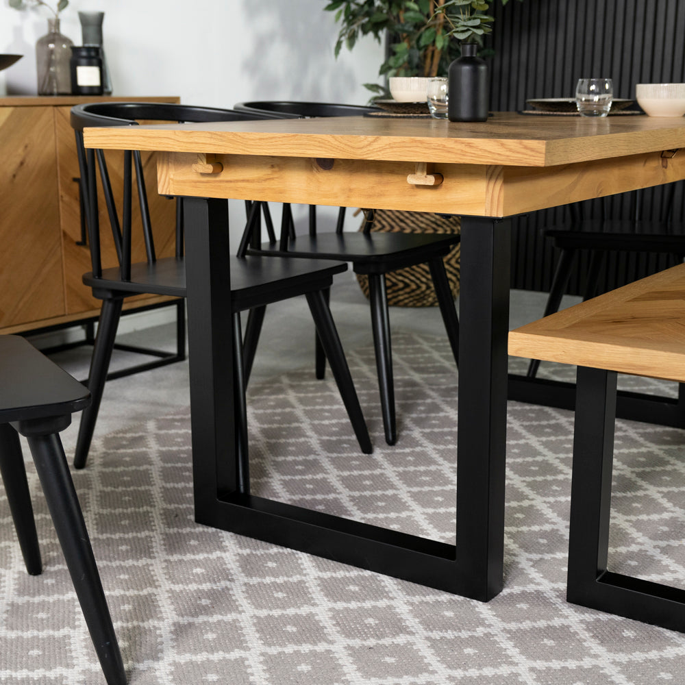 Vienna Oak Extending Dining Table (140cm-180cm)