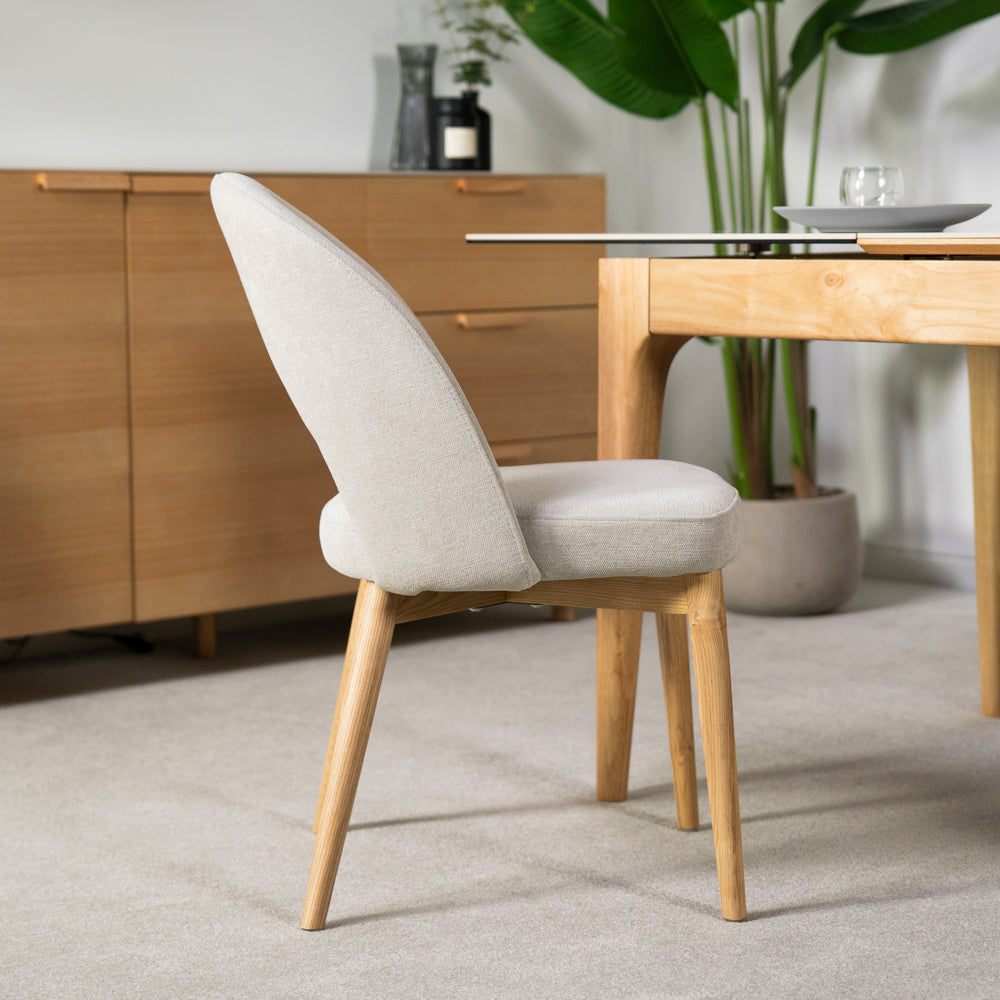 Morken Wooden Legs Dining Chair - Set Of 2