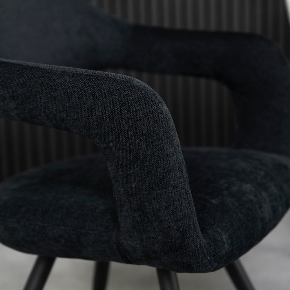 Emma Black Dining Chair Set Of 2