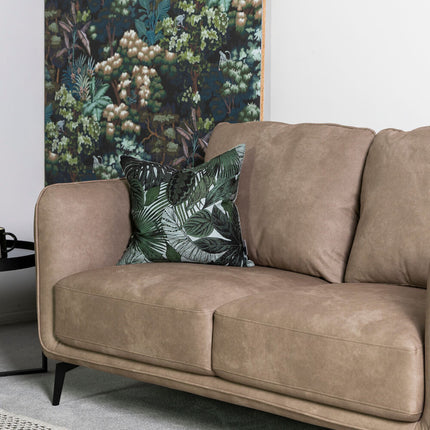 Marlow Brown Recycled PU Fabric 2 Seater Sofa