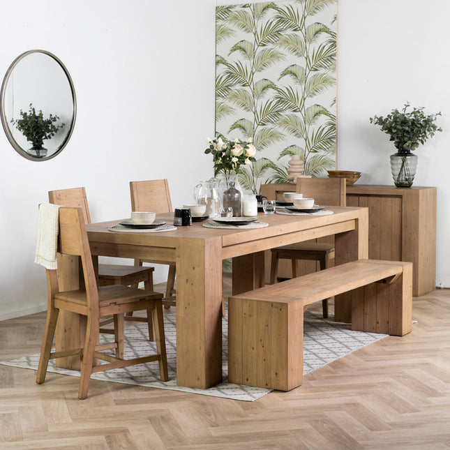 Durham 220CM Fixed Top Dining Table