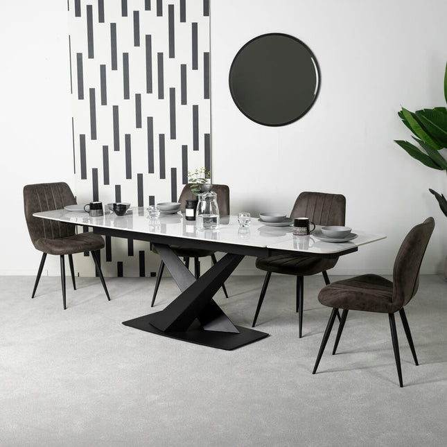 Denver Ceramic Extendable Dining Table (180cm-260cm)