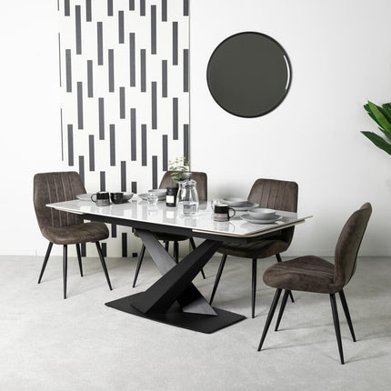 Denver Ceramic Extendable Dining Table (180cm-260cm)