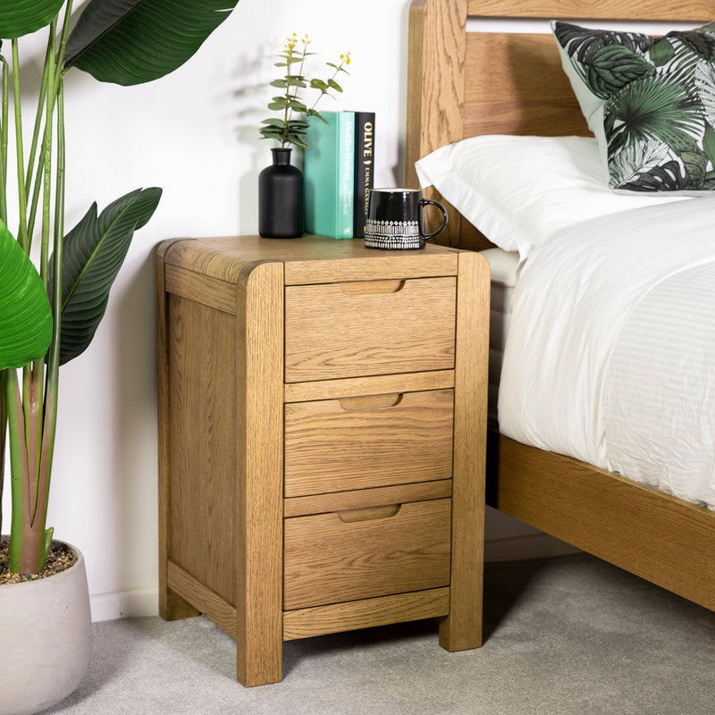 Padstow 3 Drawer Bedside Table