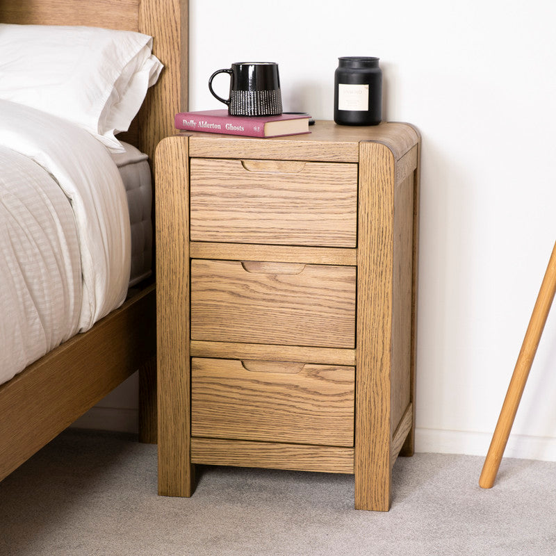 Padstow 3 Drawer Bedside Table