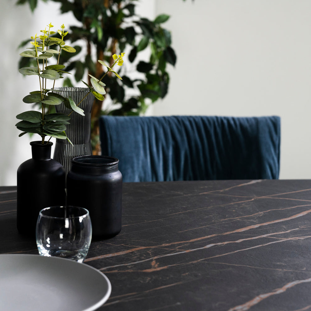 Cosmo Black Ceramic Extending Dining Table (160cm - 240cm) – FW Homestores