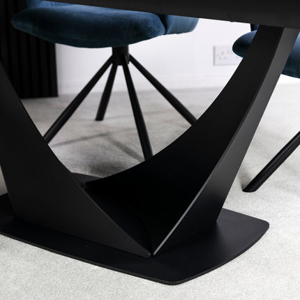 Cosmo Black Ceramic Extending Dining Table (160cm - 240cm)