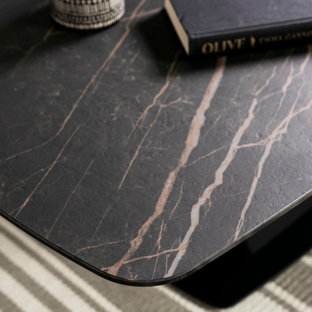 Cosmo Black Ceramic Coffee Table