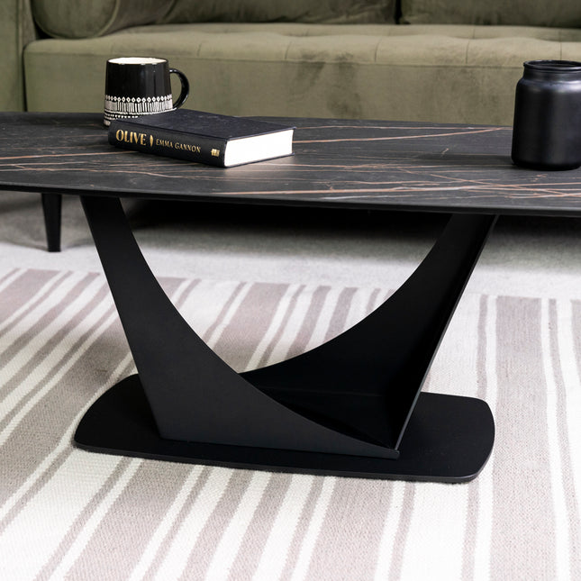 Cosmo Black Ceramic Coffee Table