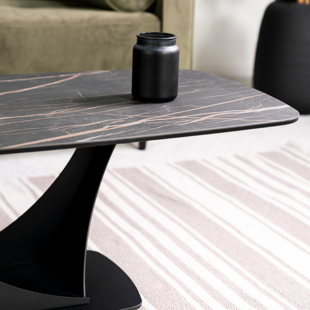 Cosmo Black Ceramic Coffee Table