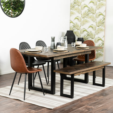 Tulsa Dark Extendable Dining Table (140cm - 180cm)