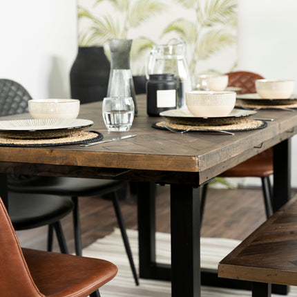 Tulsa Dark Extendable Dining Table (140cm - 180cm)