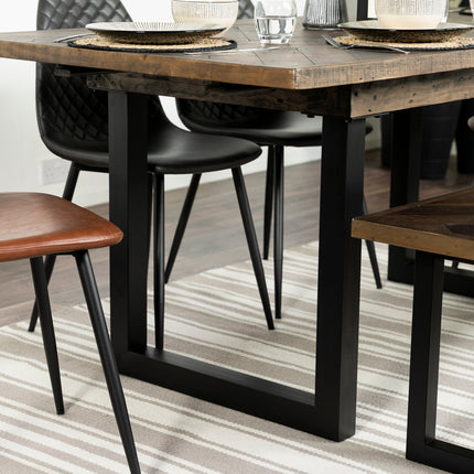 Tulsa Dark Extendable Dining Table (140cm - 180cm)