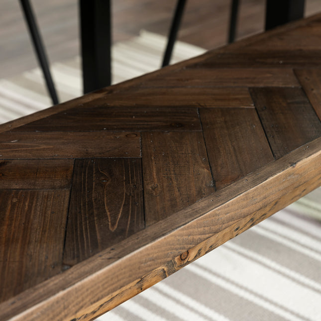 Tulsa Dark Reclaimed Wood Bench