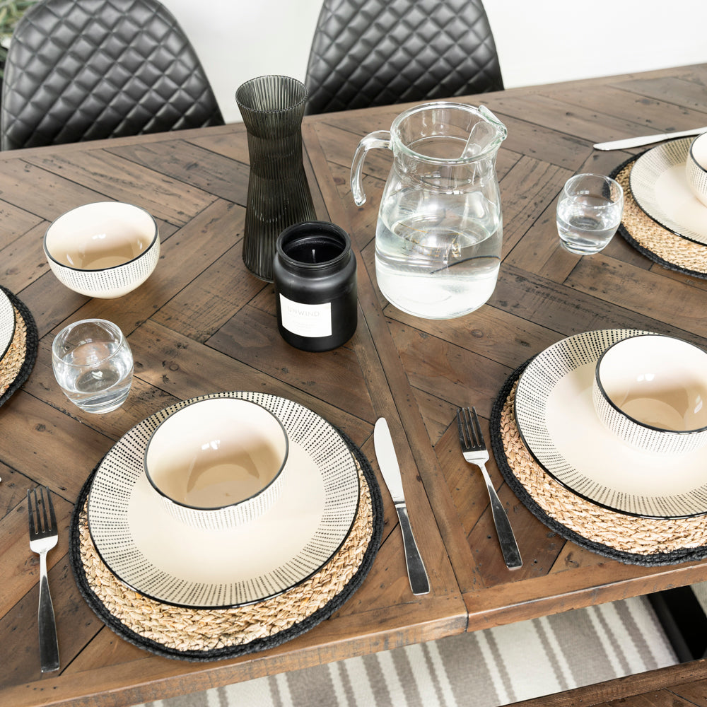 Tulsa Dark Extendable Dining Table (140cm - 180cm)