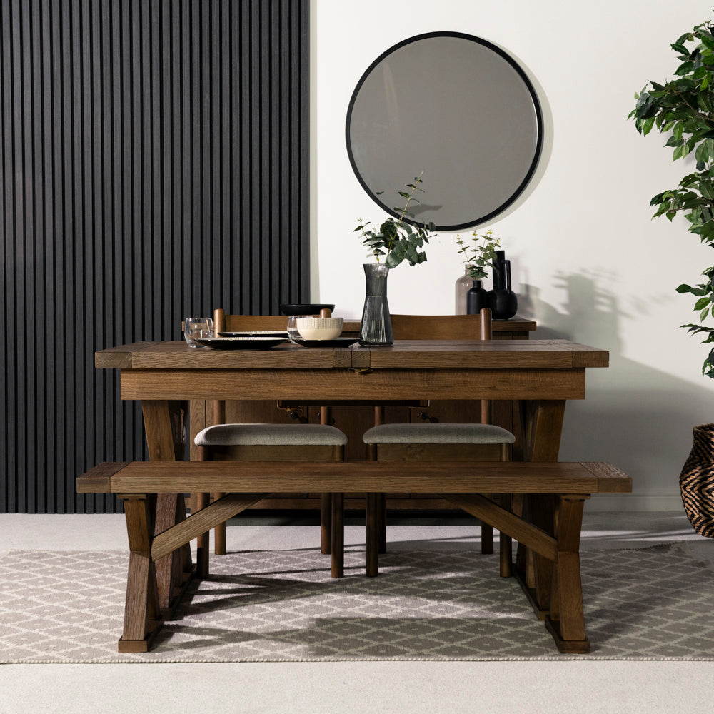 Quebec Oak Extending Dining Table