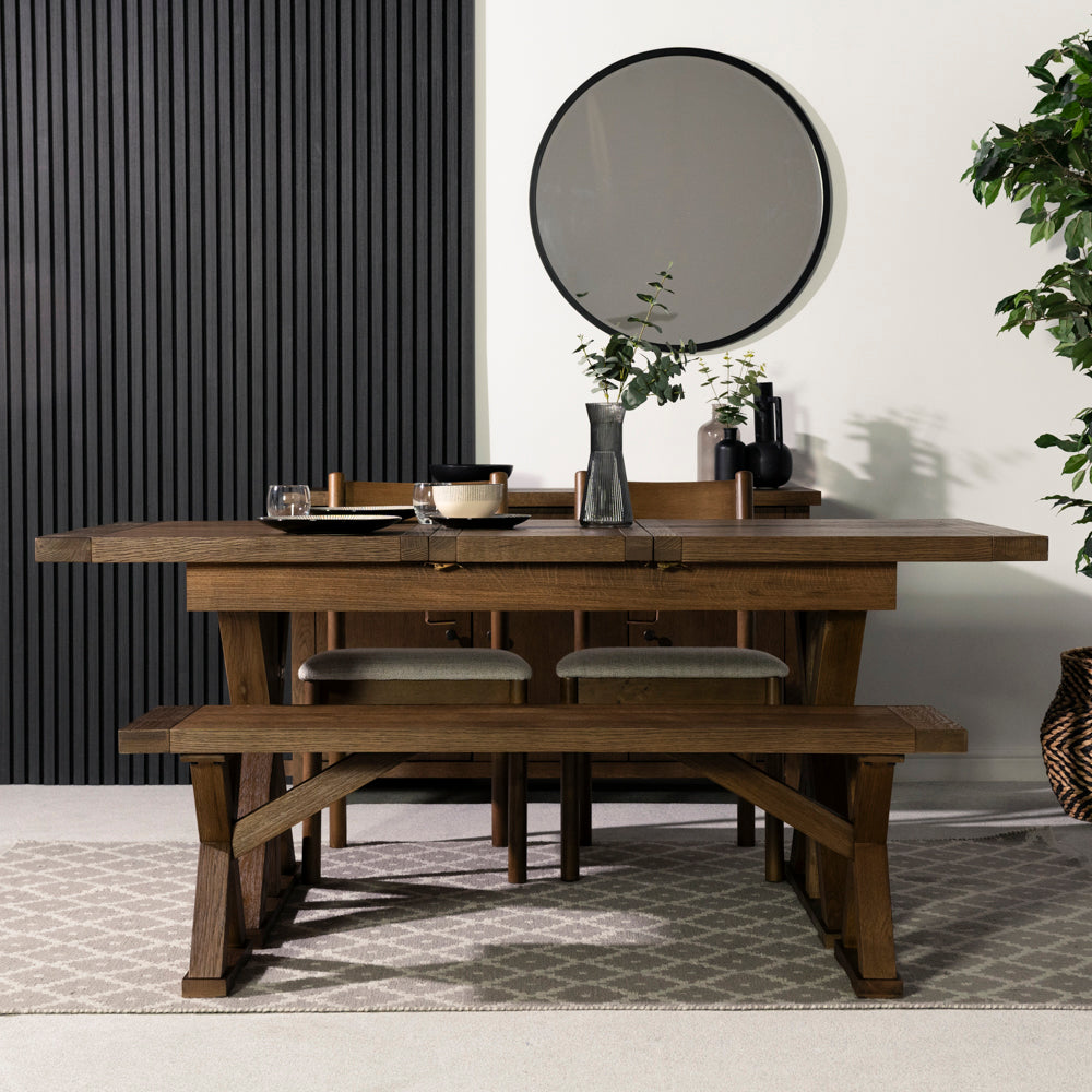 Quebec Oak Extending Dining Table