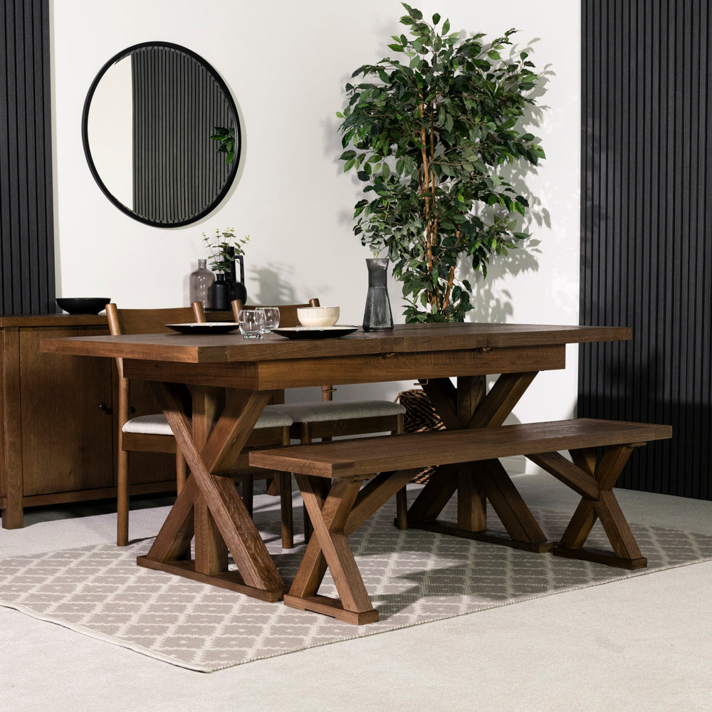 Quebec Oak Extending Dining Table