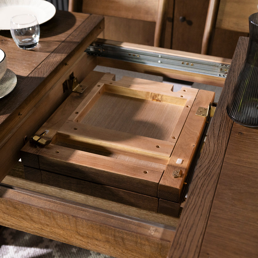 Quebec Oak Extending Dining Table