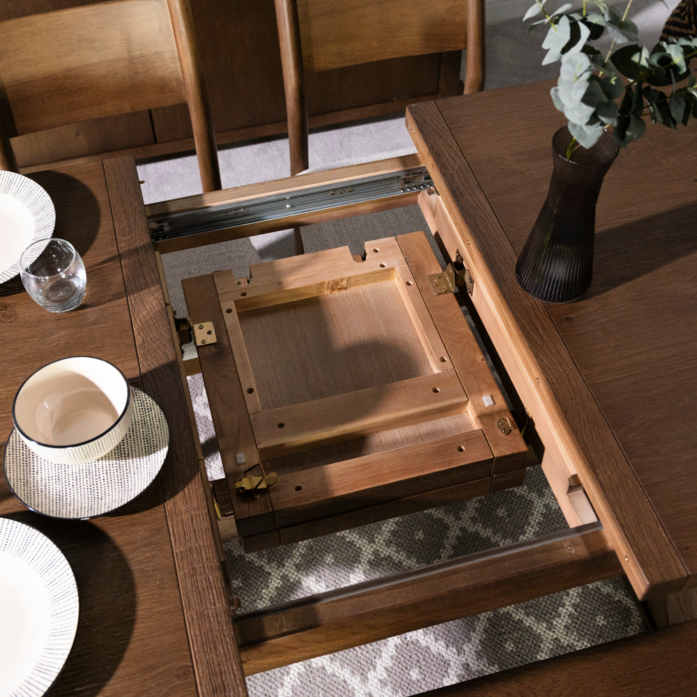 Quebec Oak Extending Dining Table