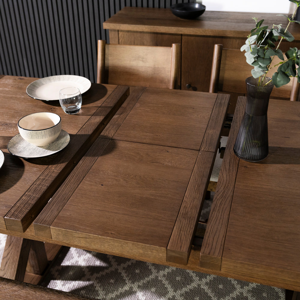 Quebec Oak Extending Dining Table