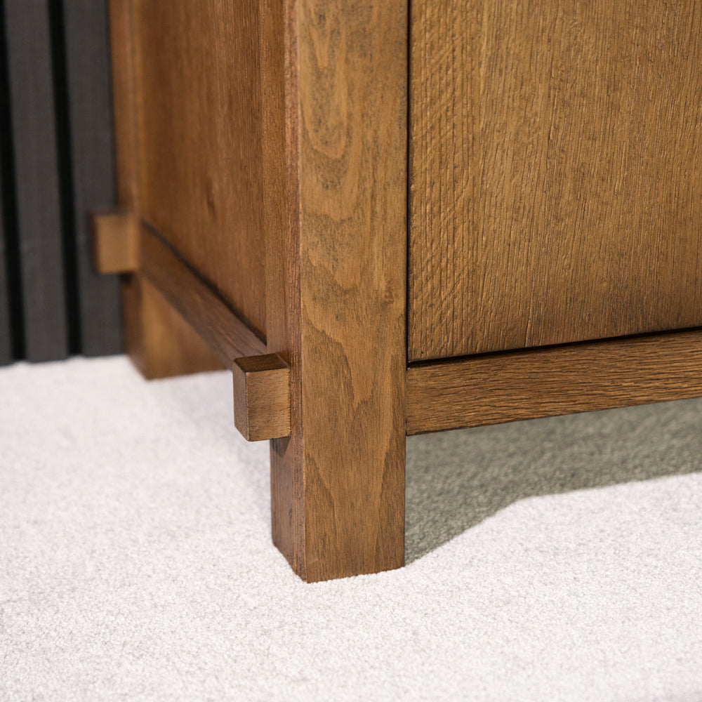 Quebec Oak 3 Door Sideboard