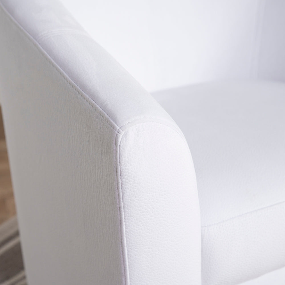 Melissa White Swivel Armchair