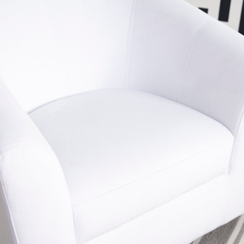 Melissa White Swivel Armchair