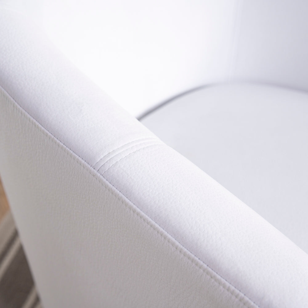 Melissa White Swivel Armchair