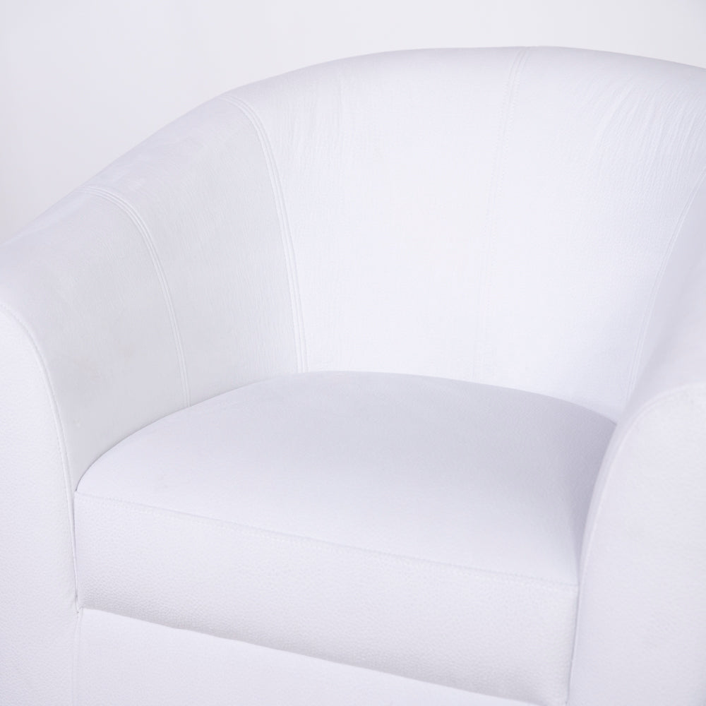 Melissa White Swivel Armchair