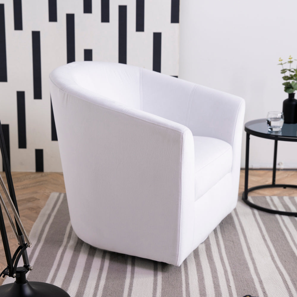Melissa White Swivel Armchair