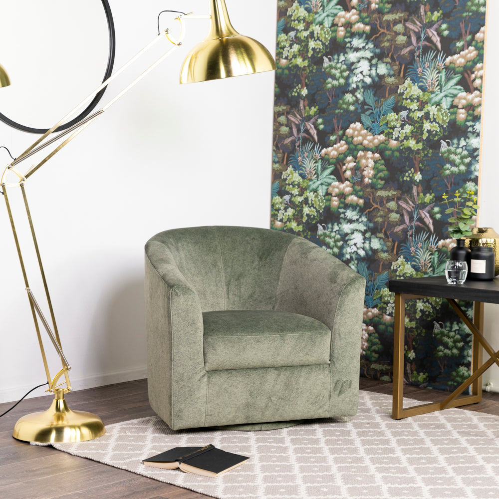 Melissa White Swivel Armchair