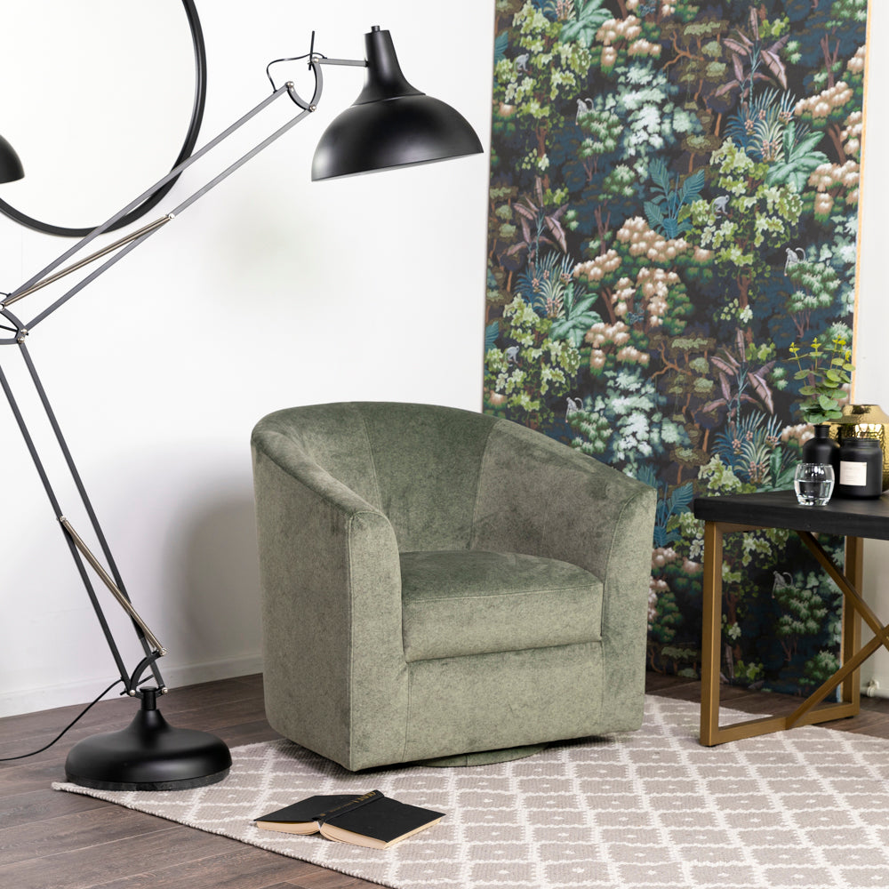 Melissa White Swivel Armchair