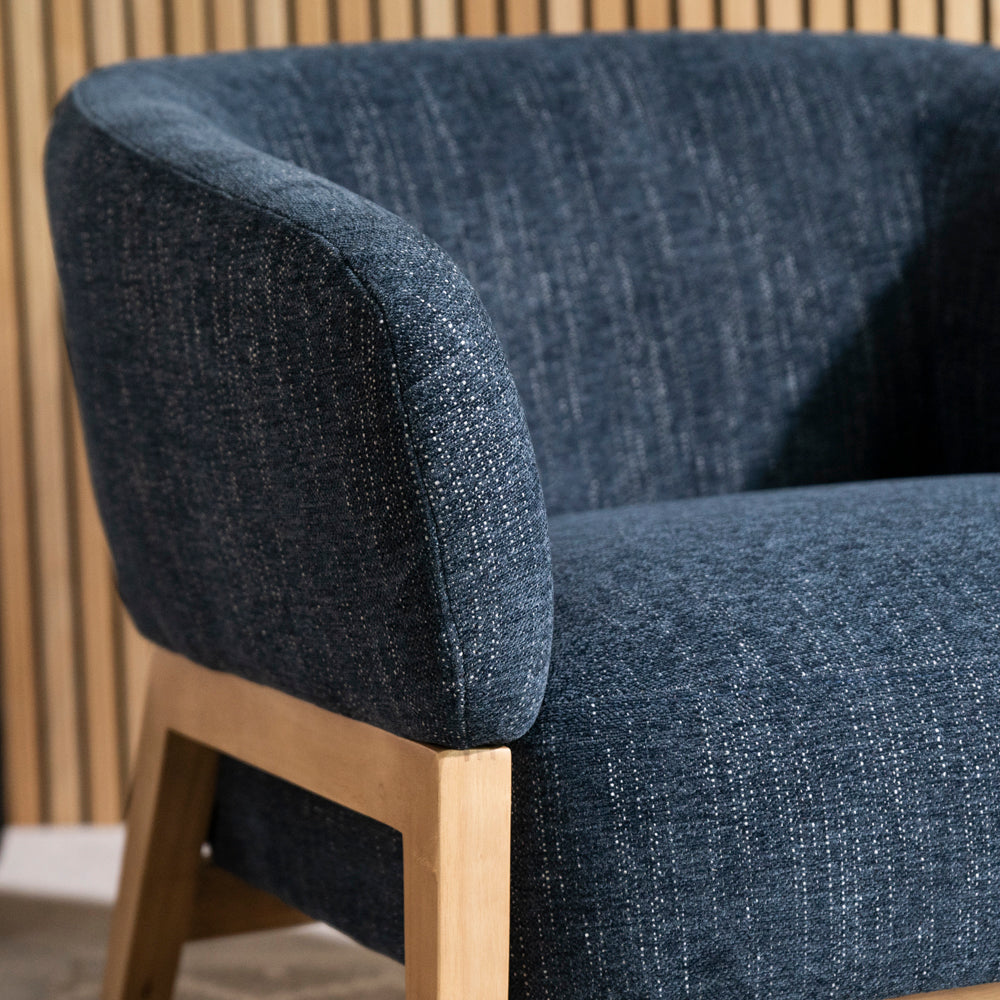 Palm Accent Chair — Blue