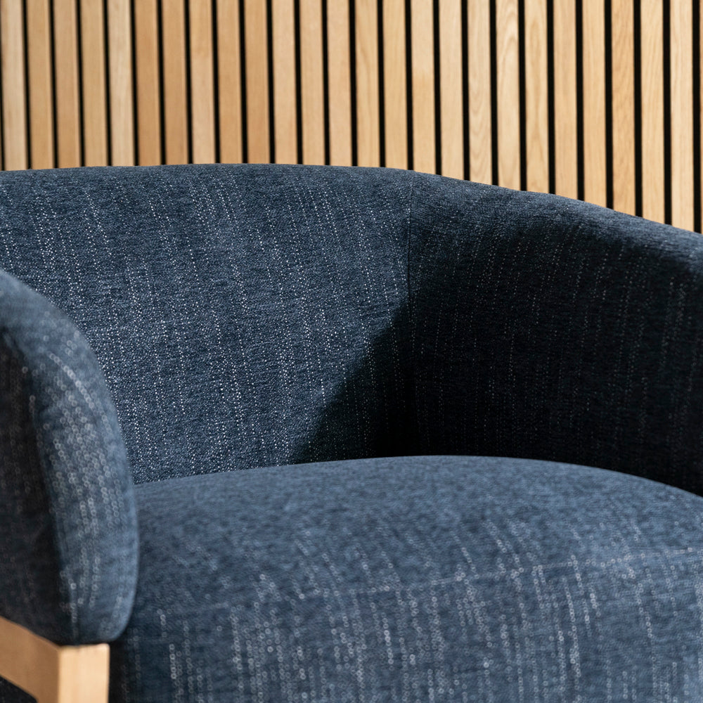 Palm Accent Chair — Blue