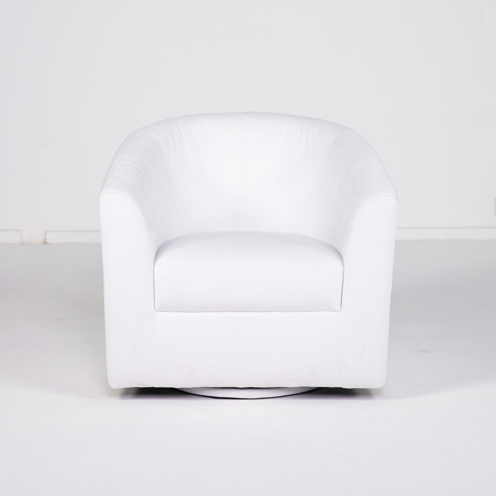 Melissa White Swivel Armchair