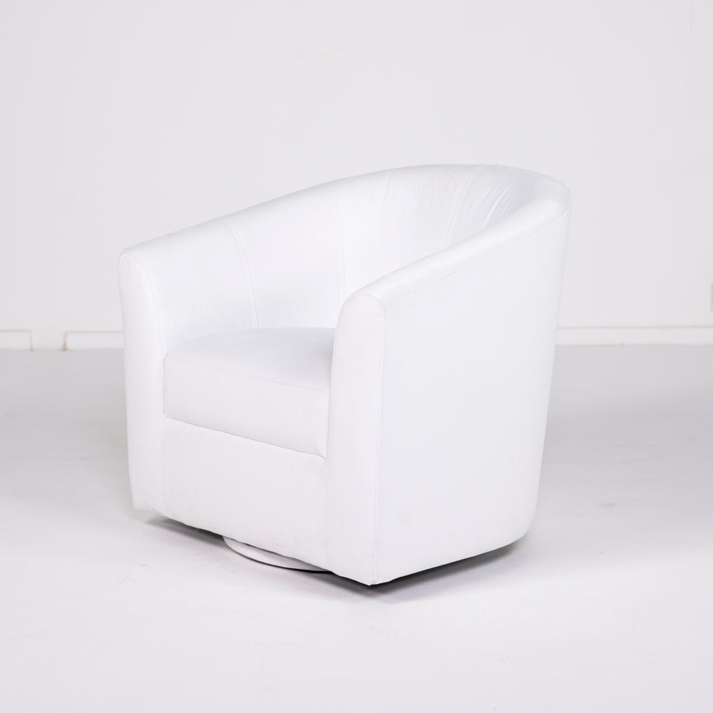 Melissa White Swivel Armchair