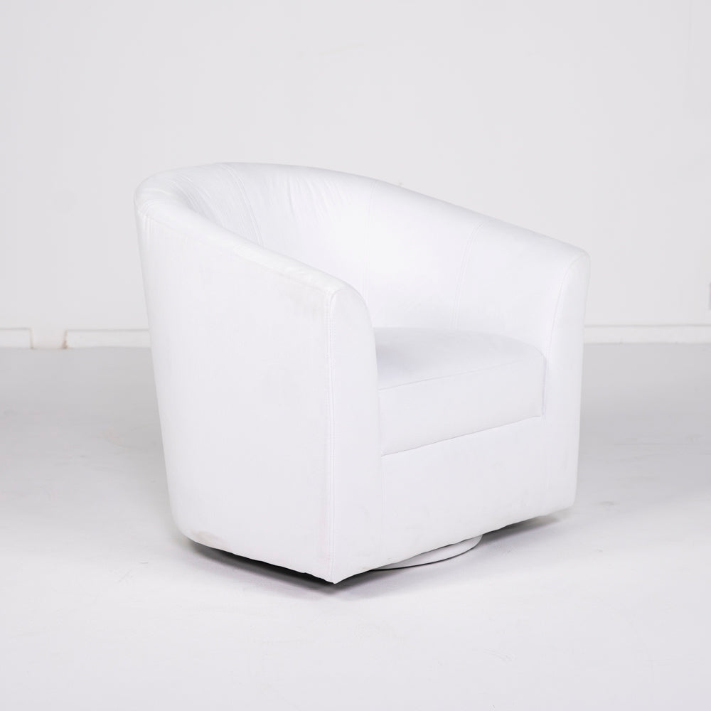 Melissa White Swivel Armchair