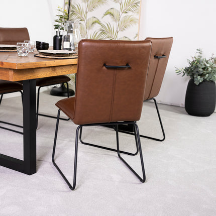 Prague 2M Fixed Top Dining Table & 6 Grainger Chairs Package Deal