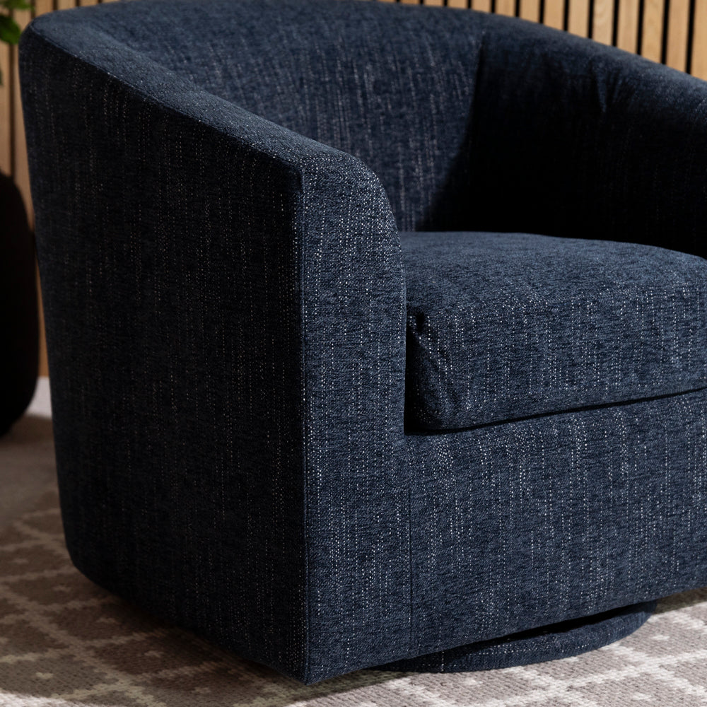 Dahlia Swivel Chair — Blue